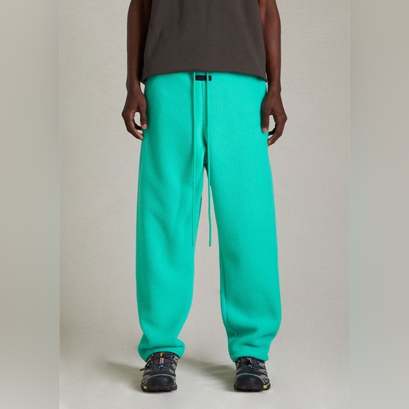 Fear of God Essentials Mint Leaf Polar Fleece Sweatpants - Picture 1 of 12